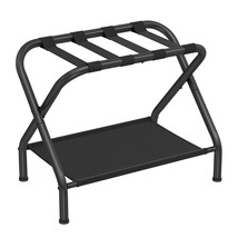 Luggage Rack, Suitcase Stand With Fabric Storage Shelf, For Guest Room, ... - £44.84 GBP