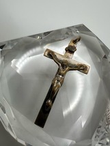 Antique Silverplate Cross For Rosary Parts 5cm Heavy Wear - $19.55 CAD