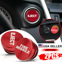 2Pcs Car Cigarette Lighter Cover Universal Accessories Fire Missile Eject Button - £10.38 GBP