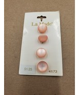 La Mode Round 7/16in 11mm Light Pink Shank Button on Card Unused Blument... - $7.87