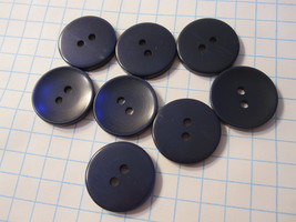 Vintage lot of Sewing Buttons - 2-Hole Dark Blue Rounds - $10.00