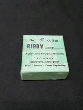 Vintage Rigby Cloth Wool Woven Rug Cutter Head Blade No. 5 Original Box - $561.62 MXN