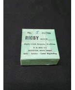 Vintage Rigby Cloth Wool Woven Rug Cutter Head Blade No. 5 Original Box - $555.10 MXN