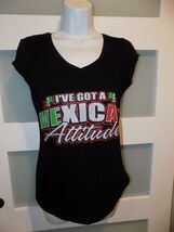 Splash I've got a Mexican Attitude Black T-shirt Size L Women's - $14.40