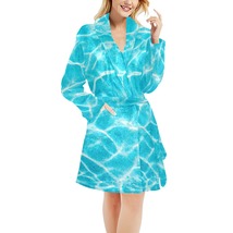 Women&#39;s Blue Clear Beach Fleece Robe - £43.06 GBP