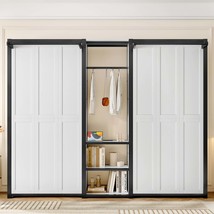 Space-Saving Twin Murphy Bed: Metal Foldable, Wardrobe, Shelves, Outlets - $18,649.73 MXN
