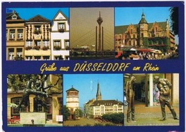 Postcard Greetings From Dusseldorf am Rhein Germany Multi View - £2.36 GBP