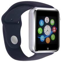 Silver Smart Watch Phone Bluetooth 1.54inch IPS Touch Screen Camera Gift Box - £28.50 GBP