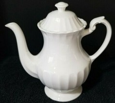 Vintage J&amp;G Meakin Coffee Pot/Teapot 40 Oz Classic White England - £39.80 GBP