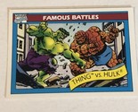 Hulk Vs Thing Trading Card Marvel Comics 1991 #88 - $1.97