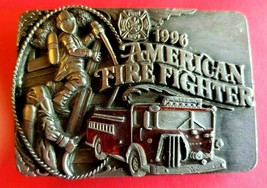 AMERICAN FIRE FIGHTERS Limited COMMEMORATIVE BELT BUCKLE SISKIYOU 1996 - $19.80