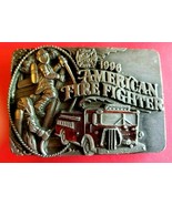 AMERICAN FIRE FIGHTERS Limited COMMEMORATIVE BELT BUCKLE SISKIYOU 1996 - $27.08 CAD