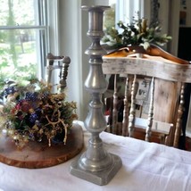 Colonial Casting Pewter Candlestick SINGLE Meriden CT Vintage Farmhouse Rustic  - $34.64