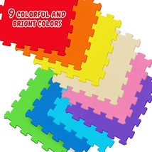 Kid’s Puzzle Play Exercise Mat with EVA Foam 36 Interlocking Tiles 9 Colors NEW - £31.83 GBP