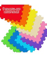 Kid’s Puzzle Play Exercise Mat with EVA Foam 36 Interlocking Tiles 9 Col... - $39.83