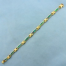 Opal Line Bracelet in 14K Yellow Gold - £983.64 GBP