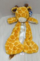 Baby Gund Tucker Giraffe Huggy buddy lovey security blanket satin inner - $24.74