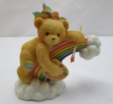 Cherished Teddies 302775 Ellen You Color My Rainbow Bear Figurine 1997 Retired - £6.47 GBP