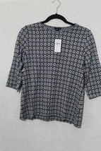 J. Jill Wearever Collection Woman&#39;s Pullover Blouse Top - Black Blue - S... - $10.45