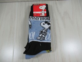 Peanuts Snoopy Woodstock men women socks 2 pair sz 6 1/2-12 unisex blue ... - $10.39