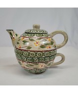 Temp-Tations by Tara Old World Green Ceramic Personal Teapot &amp; Lid - $46.46 CAD