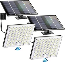 2 Pack Solar Lights Outdoor Motion Sensor 184 Bright LEDs 9000K Outdoor Flood Li - £44.80 GBP