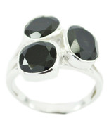 Black Onyx 925 Solid Silver Ring Genuine Jewelry Halloween Rings for Wed... - £18.36 GBP