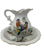 Vintage Royal Crown China Pitcher &amp; Basin Set Bird Motif Japan - €24,32 EUR