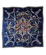 Jewels &amp; Hummingbird Silk Scarf 36&quot; Square - $1,860.17 MXN
