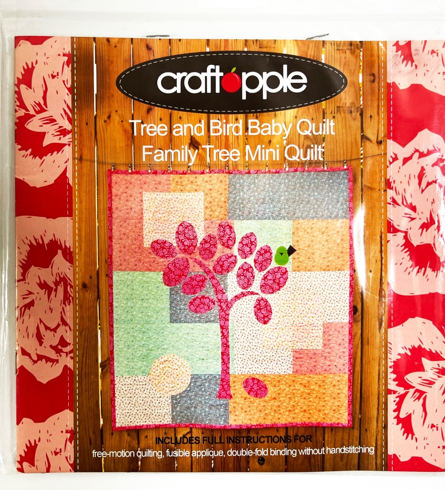 Tree And Bird baby Quilt Family Tree Mini Quilt Pattern By Craft Apple - $17.81