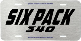 Six Pack 340 Assorted Brush Look Aluminum Metal License Plate Cuda Challenger S - £7.16 GBP