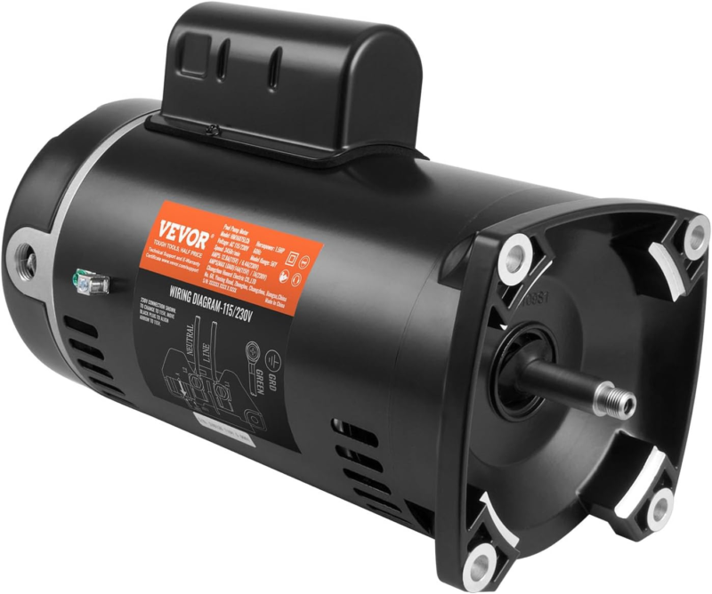 1.5 HP Pool Pump Motor, 56Y Frame, 115V((12.8 Amps))/230V(6.4 Amps) 3450... - $249.58