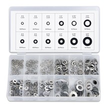 NEIKO 50400A Stainless Steel Lock and Flat Washer Assortment | 350 Piece... - £15.92 GBP