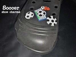 Soccer themed shoe charms, shoe clips, party favors, gifts  - $1.50