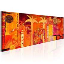 Tiptophomedecor Abstract Canvas Wall Art - African Collage - Stretched &amp; Framed  - £71.93 GBP+
