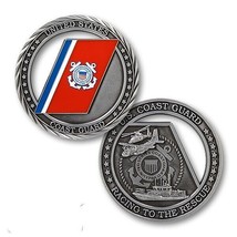 COAST GUARD RACING TO THE RESCUE COMMEMORATIVE 1.75&quot;  CHALLENGE COIN - £31.69 GBP