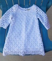 Size 2T Girl&#39;s Fish Scale Lace White Dress Osh Kosh B&#39;Gosh - £6.80 GBP