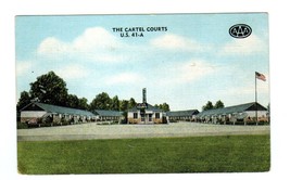 The Cartel Courts Motel Nashville TN linen postcard - £2.96 GBP