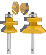 1/4-Inch Shank Tongue and Groove Flooring Router Bit Set 2 Pcs,V-Notch W... - $54.05