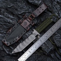High Hardness ATS-34 Steel Hunting Knife Tactical EDC Survival Tool with... - £97.67 GBP