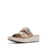 Clarks Womens&#39;s Cloudsteppers Drift Buckle Slide Sandal Sand Combi Size 9 - €59,31 EUR