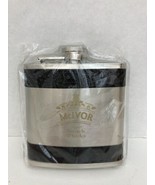 McIvor Scotch Whiskey Flask Faux Croc trim Stainless 6 oz - $13.55 CAD