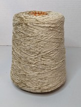 Silk City Fibers Rayon Cone Yarn Chenille Luxury 1300 YPP Cone BISQUE 1lb 7.8oz - £19.66 GBP