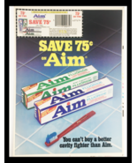 1987 Aim Flouride Toothpaste Circular Coupon Advertisement - £14.16 GBP