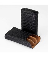 Brizard &amp; Co. The &quot;Show Band&quot; 3 Cigar Case - Black Caiman Crocodile NIB - £336.37 GBP