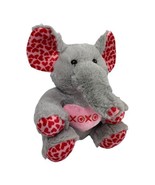 Kellytoy Valentine Elephant Gray Pink Red Hearts Plush Stuffed Animal To... - £14.95 GBP