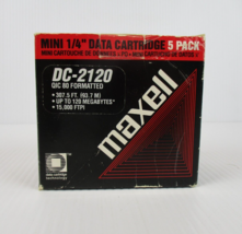 Maxell Data Cartridges DC-2120 QIC80 Formatted Mini 1/4&quot; 5 Pack New In Box - $17.50