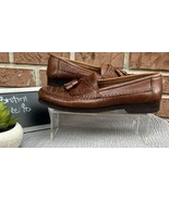 Men&#39;s Giorgio Brutini Brown Leather Woven Tassel Loafers Shoes Size 9D - $51.97 CAD