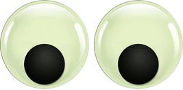 Funny Round 6-in JUMBO GLOW GOOGLY WIGGLE EYES Giant DIY Crafts Prop Dec... - $6.62