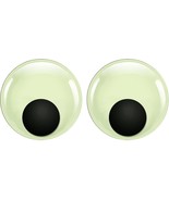 Funny Round 6-in JUMBO GLOW GOOGLY WIGGLE EYES Giant DIY Crafts Prop Dec... - $121.87 MXN